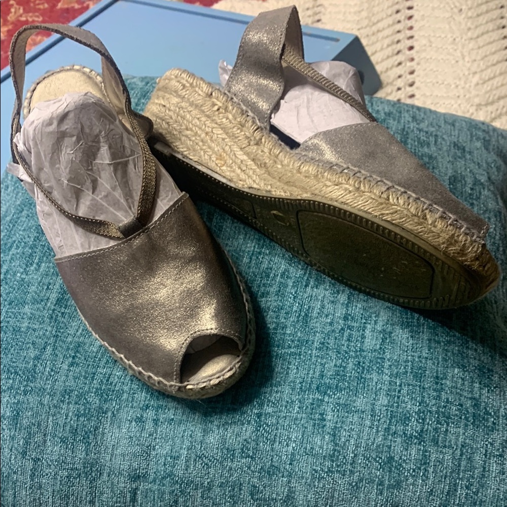 Andre Assous Gold Espadrilles
